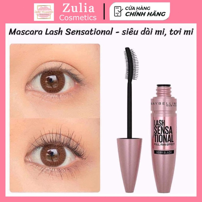 [FRE SHIP] Mascara Chuốt mi Maybelline Hồng Lash Sensa  Mỹ