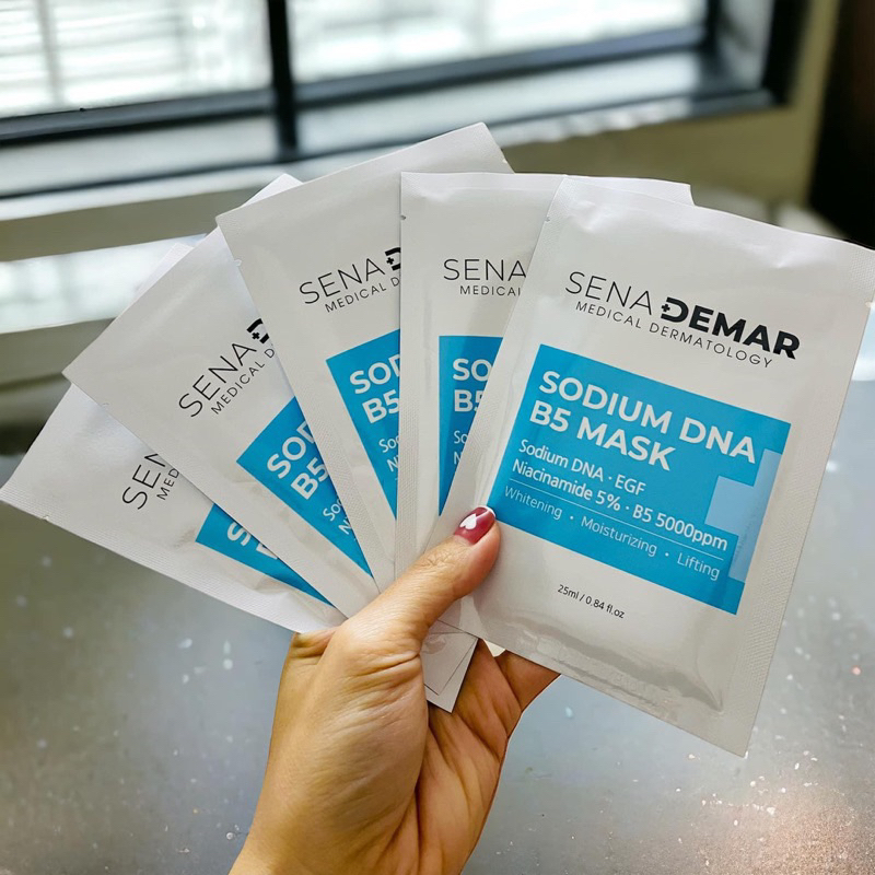 (10 Miếng) COMBO 10 Mặt nạ Senademar DNA B5 mask giúp cấp ẩm dưỡng trắng phục hồi da Hàn Quốc