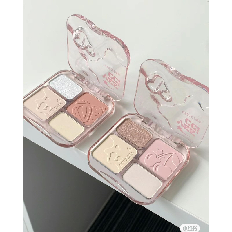 Tạo Khối Highlight VEECCI Phấn Má Hồng bắt sáng 4trong1 Sắc Tông Nude Tự Nhiên 9g