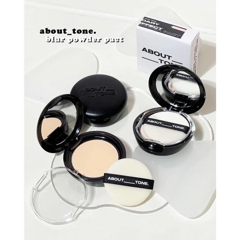 Phấn nén phủ bột EGLIPS / ABOUT TONE Powder Pact siêu mịn kiềm dầu lâu trôi (Nhập Khẩu Công Ty)