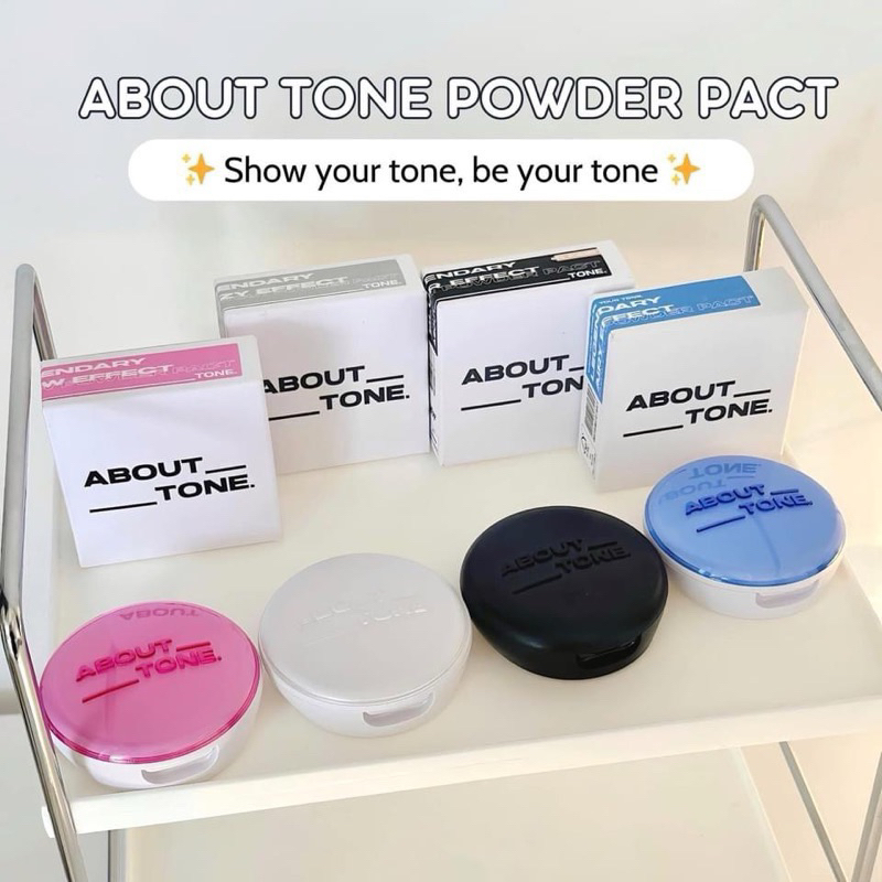 Phấn nén phủ bột EGLIPS / ABOUT TONE Powder Pact siêu mịn kiềm dầu lâu trôi (Nhập Khẩu Công Ty)