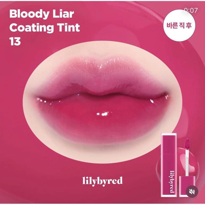 [FREE SHIP] Son Kem Tint LILYBYRED Bloody Liar Coating Tint