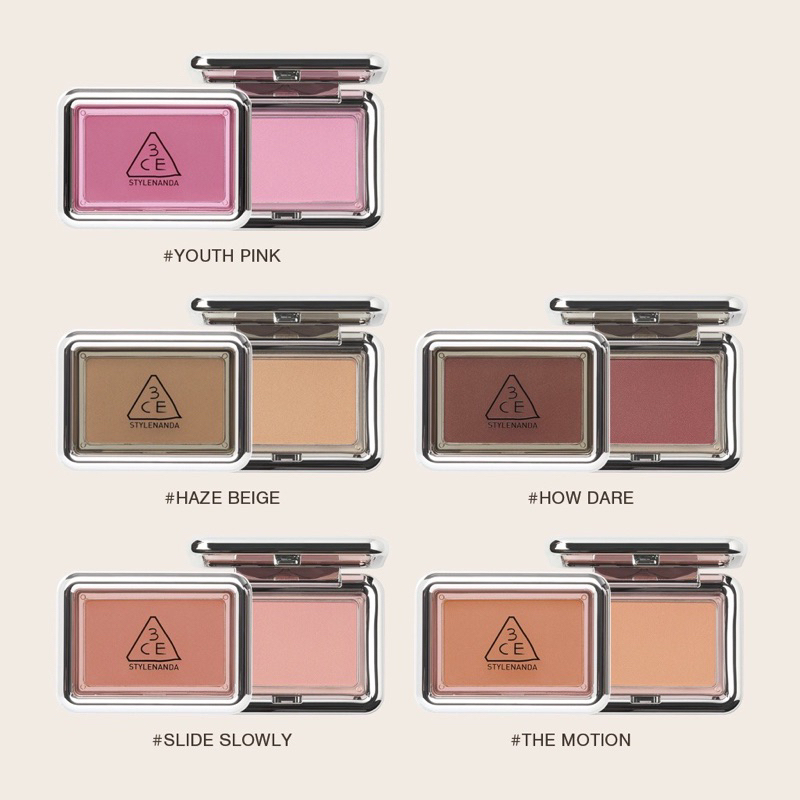 Phấn Má Hồng 3CE New Take Face Blusher [Youth Pink- The Motion- Haze Beige- How Dare- Slide Slowly]