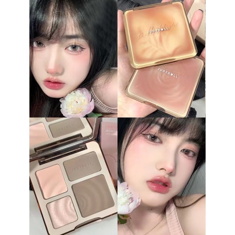 Bảng Phấn Tạo Khối JUDY-DOLL Highlight Bắt Sáng Tự Nhiên Lâu Trôi Chống Nước