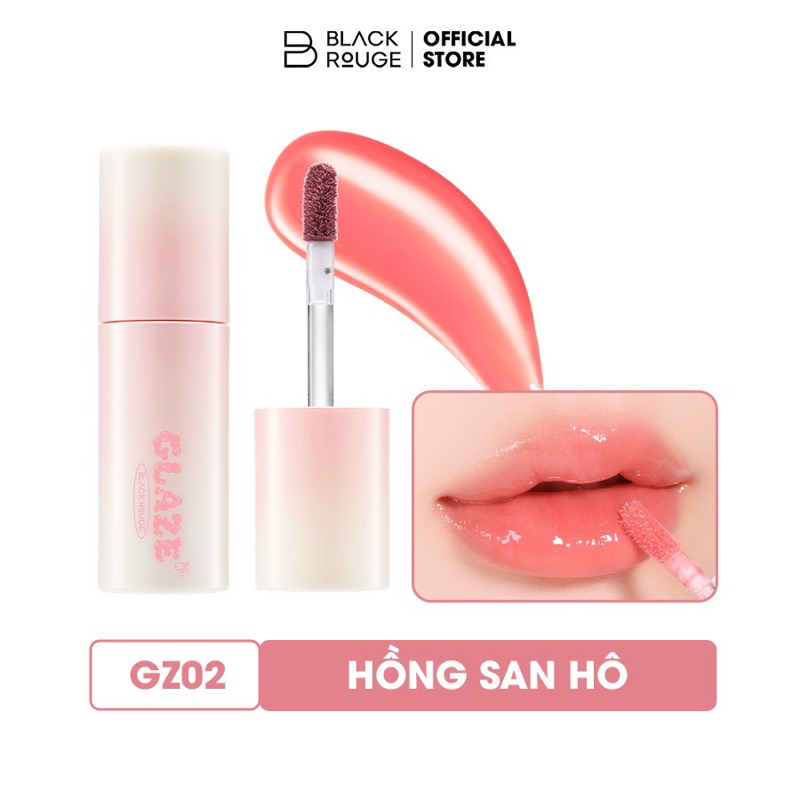 Son Tint Bóng Black Rouge Chewy Lip Glaze 3.28g căng mọng môi dạng gloss siêu bóng