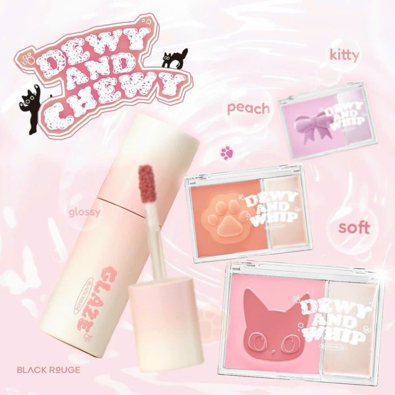 Son Tint Bóng Black Rouge Chewy Lip Glaze 3.28g căng mọng môi dạng gloss siêu bóng