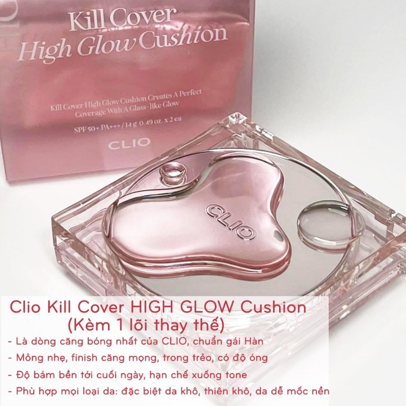 [FREE SHIP] Cushion Clio Kill Cover Founwear tặng kèm lõi