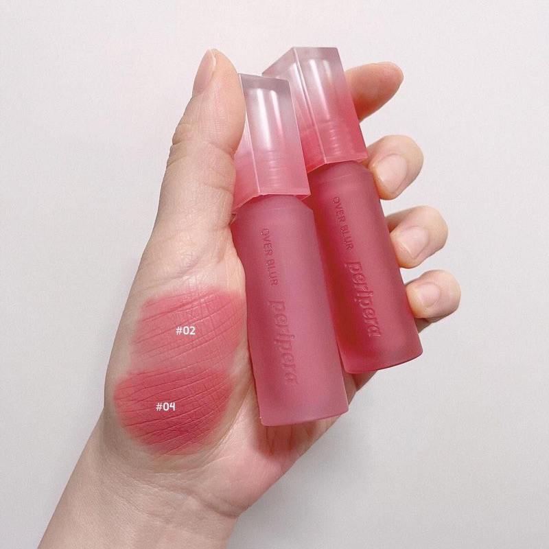 Son Kem Lỳ Peripera Over BLUR TINT kem nhung mịn bền màu  3.5g