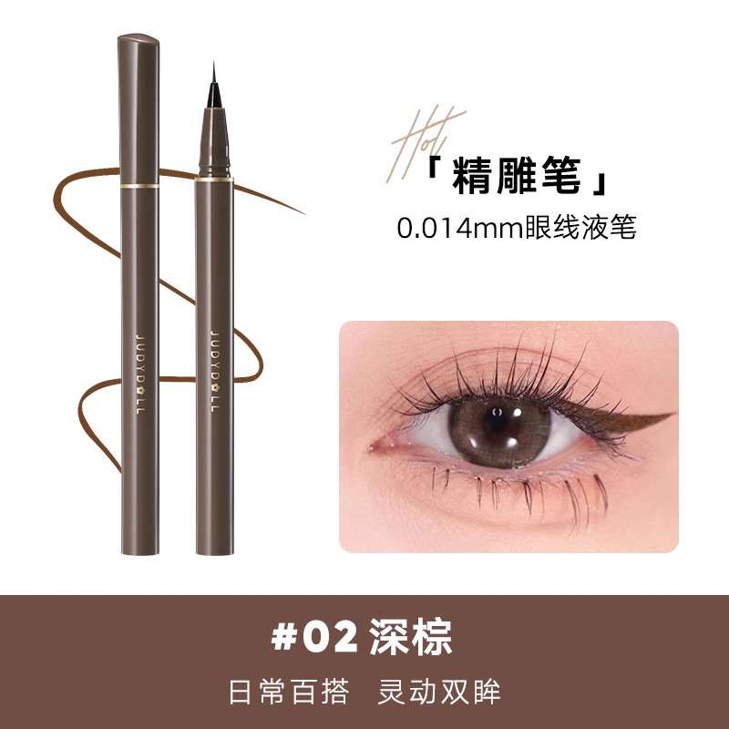[JUDYDOLL] Bút kẻ mắt Nét Siêu Mảnh JudyDoll 0.014mm, Chống Nước, Chống Lem, Lâu Trôi  Khô nhanh