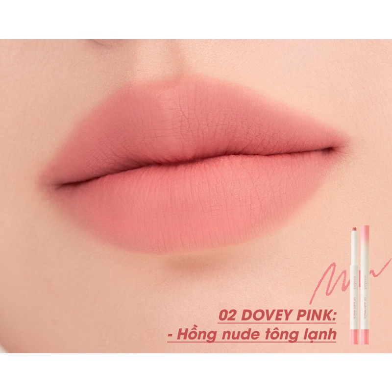 Son Bút Chì Kẻ Viền Môi ROMAND Nhung Lì, Lâu Trôi, Thiết Kế 2 Đầu Hàn Quốc Lip Mate Pencil Be OVEEER Shade - 0.5g