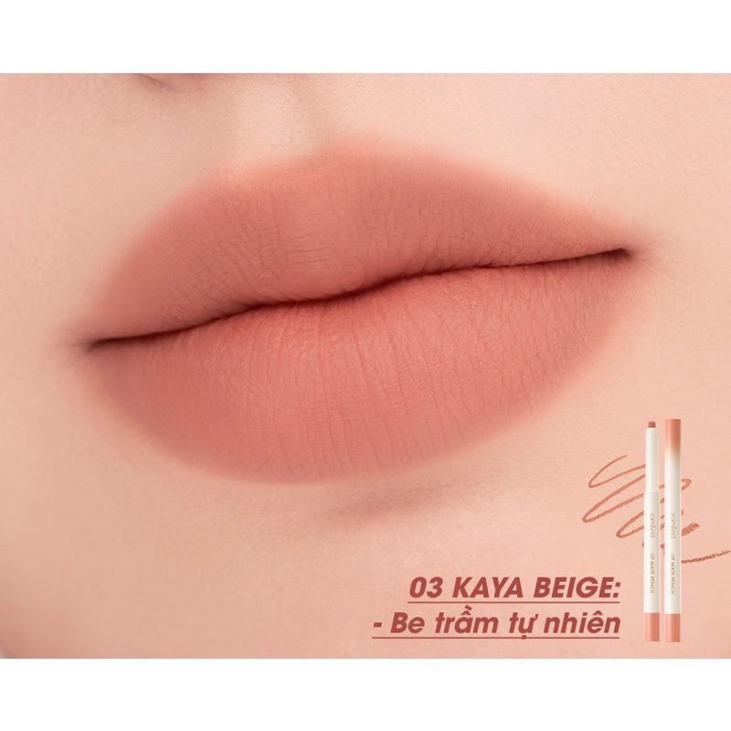 Son Bút Chì Kẻ Viền Môi ROMAND Nhung Lì, Lâu Trôi, Thiết Kế 2 Đầu Hàn Quốc Lip Mate Pencil Be OVEEER Shade - 0.5g