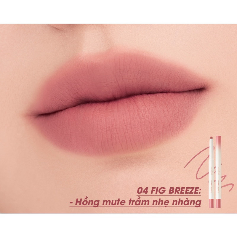 Son Bút Chì Kẻ Viền Môi ROMAND Nhung Lì, Lâu Trôi, Thiết Kế 2 Đầu Hàn Quốc Lip Mate Pencil Be OVEEER Shade - 0.5g