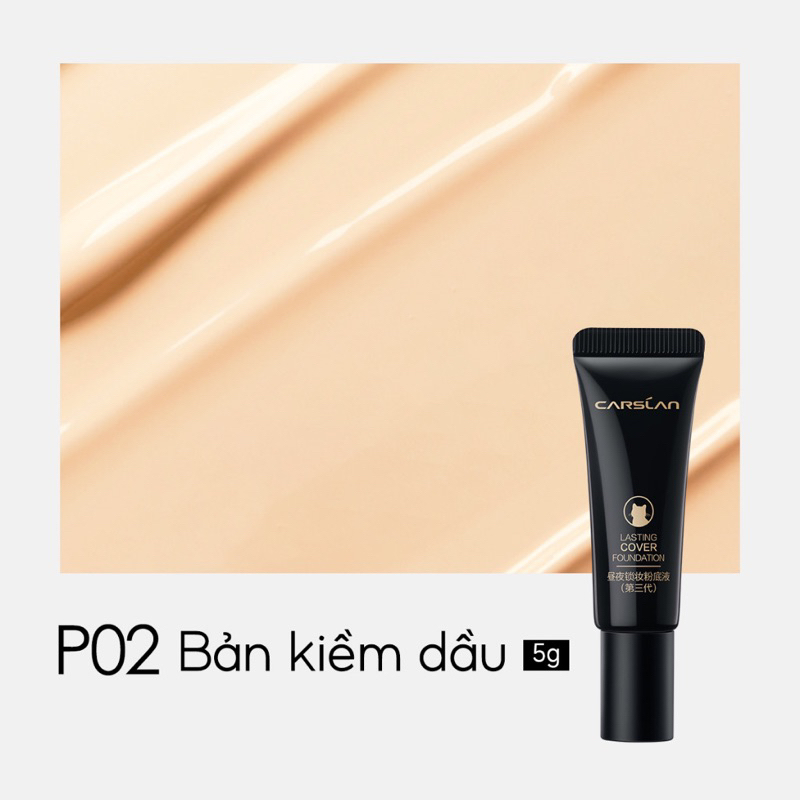 Kem Nền Carslan 5g Mini Dưỡng Ẩm Kiềm Dầu Lâu Trôi Mỏng Nhẹ Zuli