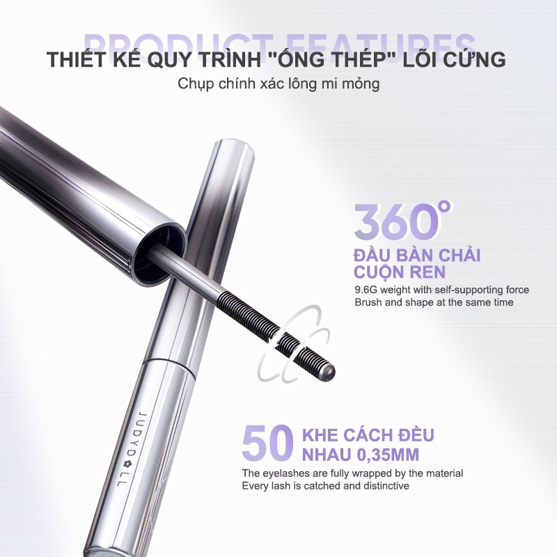 Mascara 3D JUDYDOLL chống nước, chống nhòe giúp hàng mi cong dài tự nhiên