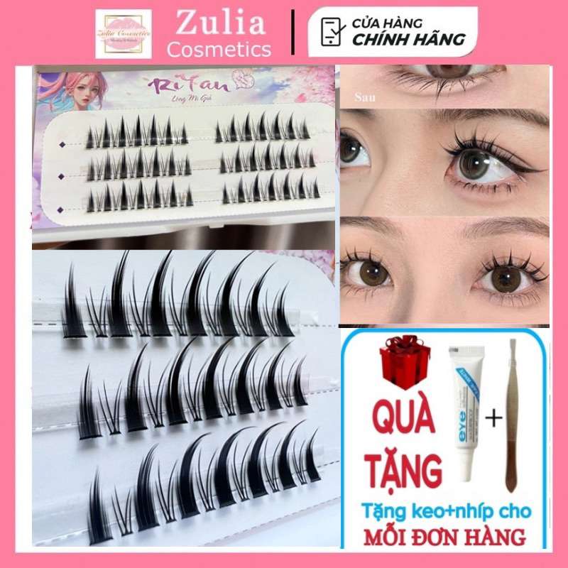[JARY] Lông Mi Giả Trùm Jary 5 Hàng, Mi Giả Tách Sợi Trang Điểm Tự Nhiên Anime dùng nhiều lần