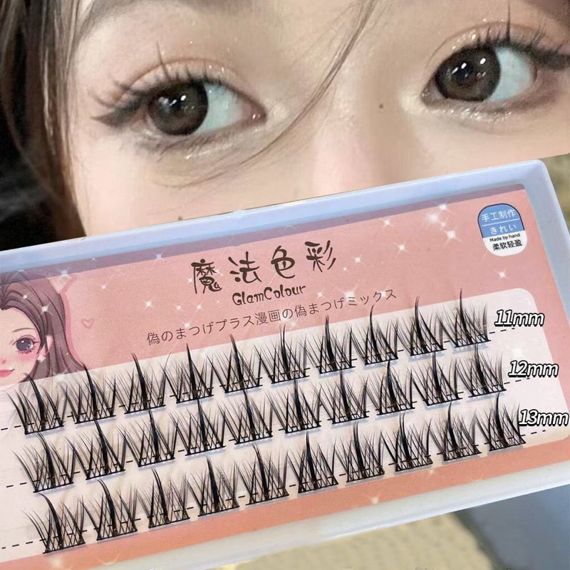 [JARY] Lông Mi Giả Trùm Jary 5 Hàng, Mi Giả Tách Sợi Trang Điểm Tự Nhiên Anime dùng nhiều lần