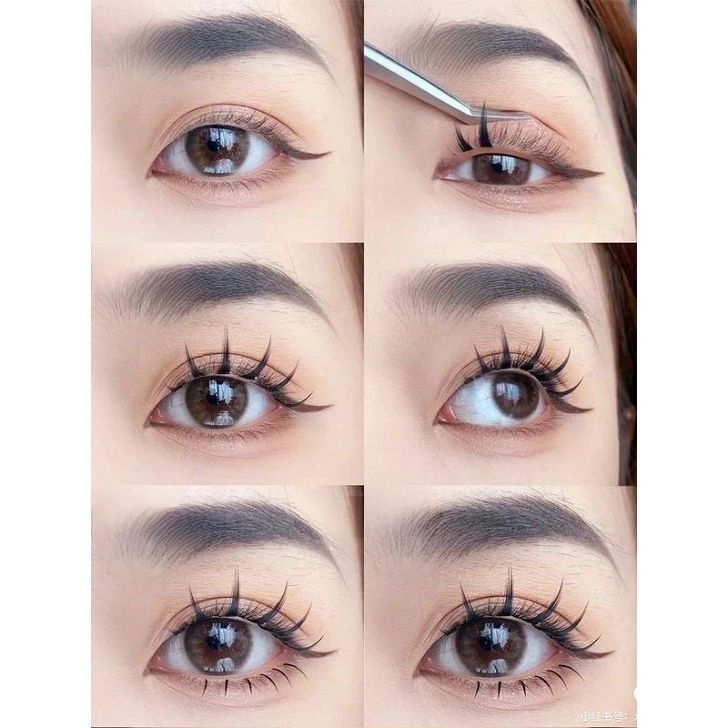 [JARY] Lông Mi Giả Trùm Jary 5 Hàng, Mi Giả Tách Sợi Trang Điểm Tự Nhiên Anime dùng nhiều lần