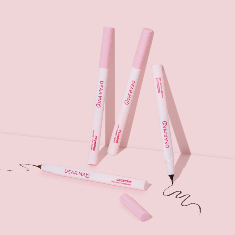 Bút Kẻ Mắt Dạ DEARMAY Crunchie kẻ mắt nước siêu mảnh thuần chay chống nước lâu trôi không lem Eyeliner 0.5g