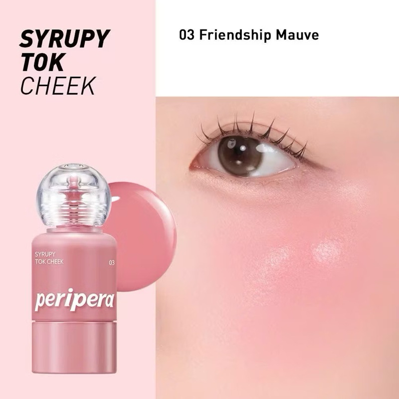 Má Hồng Kem PERIPERA Sirupy Tok Cheek Mịn Bóng Hàng Nội Hàn 9g