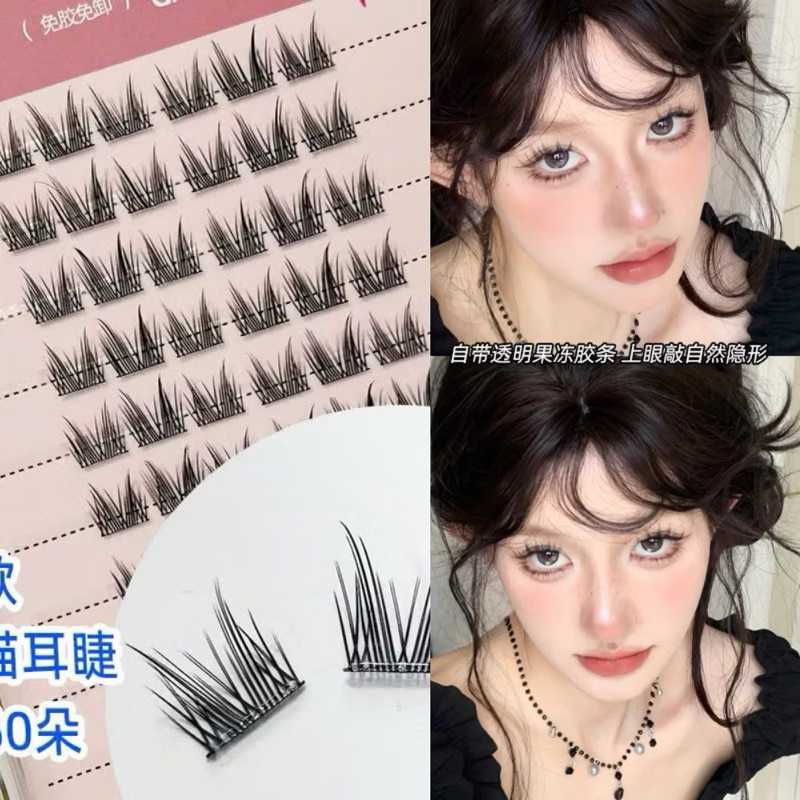 Lông Mi Giả chùm Tranci siêu đẹp kết sợi đều, lông mi cụm tự nhiên makeup chuyên nghiệp