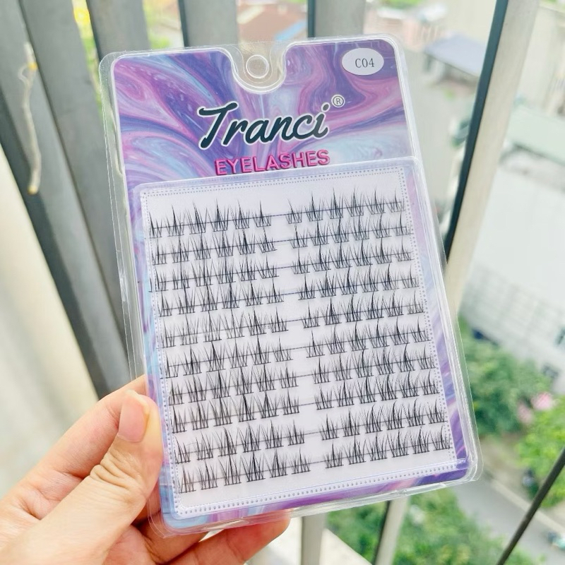 Lông Mi Giả chùm Tranci siêu đẹp kết sợi đều, lông mi cụm tự nhiên makeup chuyên nghiệp