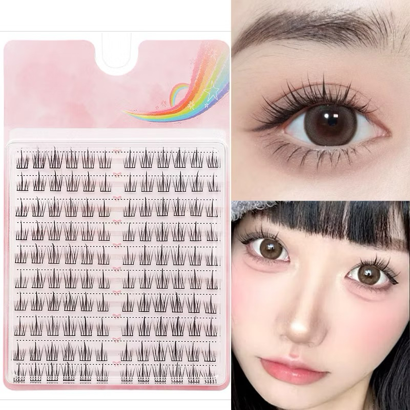 Lông Mi Giả chùm Tranci siêu đẹp kết sợi đều, lông mi cụm tự nhiên makeup chuyên nghiệp