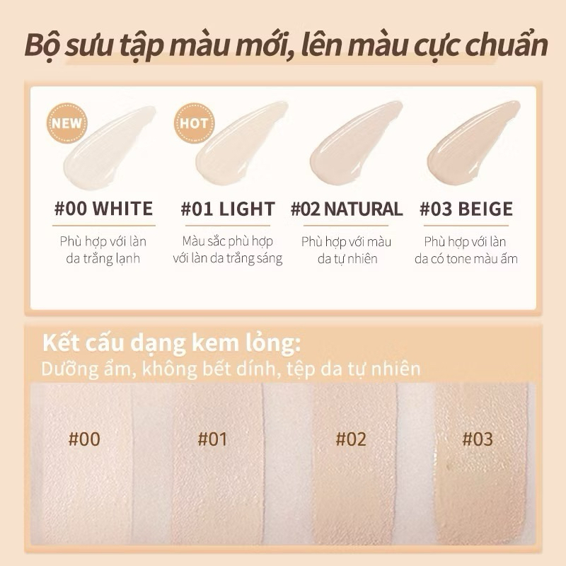 Kem che khuyết điểm JUDYDOLL dạng lỏng độ che phủ cao lâu trôi Zulia Cosmstics - JudyDoll