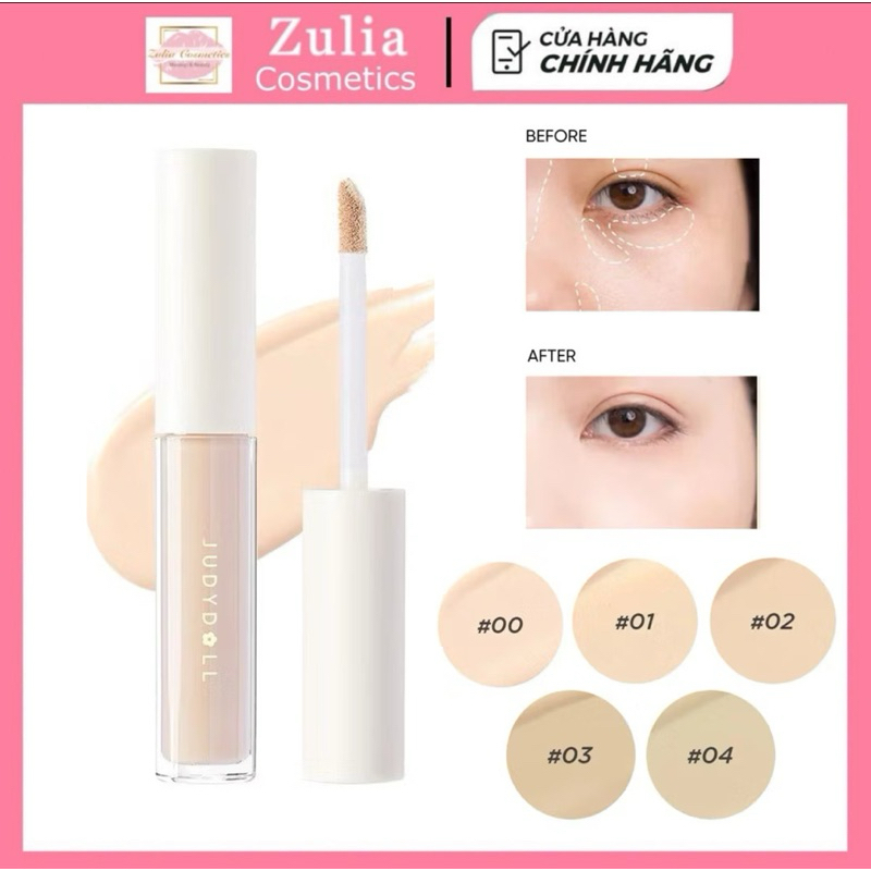 Kem che khuyết điểm JUDYDOLL dạng lỏng độ che phủ cao lâu trôi Zulia Cosmstics - JudyDoll