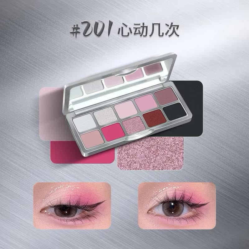 [SHEDELLA] Bảng Phấn Mắt SHEDELLA 10 Ô Pastel Cầu Vồng Mùa Hè, Nhũ Lì Tone Màu Sặc Sỡ màu
