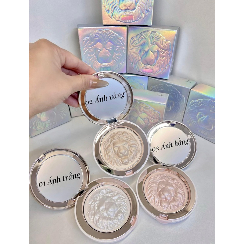 Phấn Bắt Sáng Sư Tử Lion Gloss Powder Highlight mềm mịn sang chỉnh bám phấn lên màu đẹp