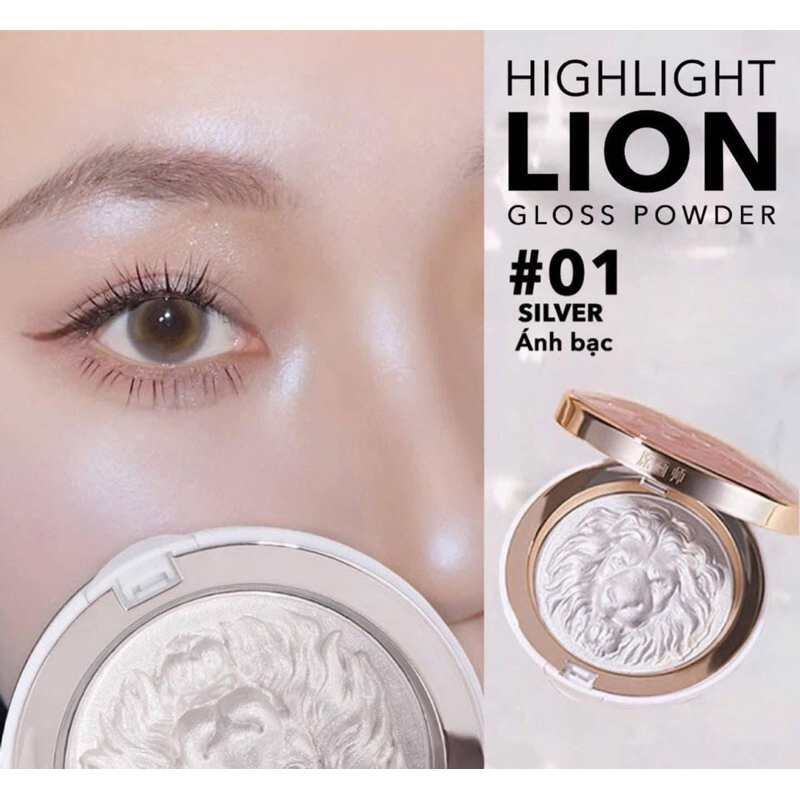 Phấn Bắt Sáng Sư Tử Lion Gloss Powder Highlight mềm mịn sang chỉnh bám phấn lên màu đẹp