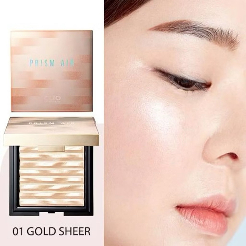 [CLIO] Phấn Bắt Sáng Siêu Mịn CLIO Prism Air Highlighter 7g 01 gold sheer + 02 Fairy Pink