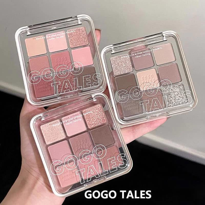 [GOGO TALES] Bảng Phấn Mắt GOGO TALES 9 Ô Nhũ Lì Loge Dream Trang điểm mắt Tone hồng