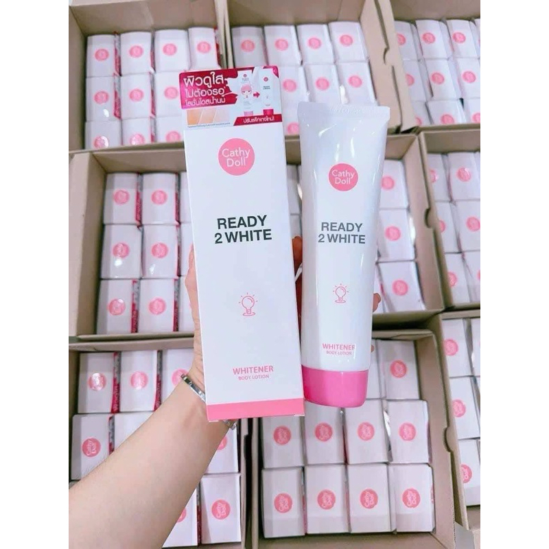 [CATHY DOLL] Sữa Dưỡng Thể Cathy Doll Ready 2 White, Dưỡng Da & Nâng Tone Body Trắng Sáng Tự Nhiên, 150ml Thái Lan