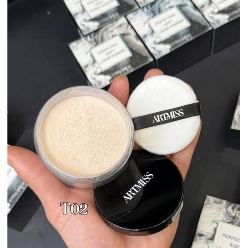 Phấn phủ bột ARTMISS transparent matte powder trang điểm kiểm soát dầu 24h 30g makeup chuyên nghiệp