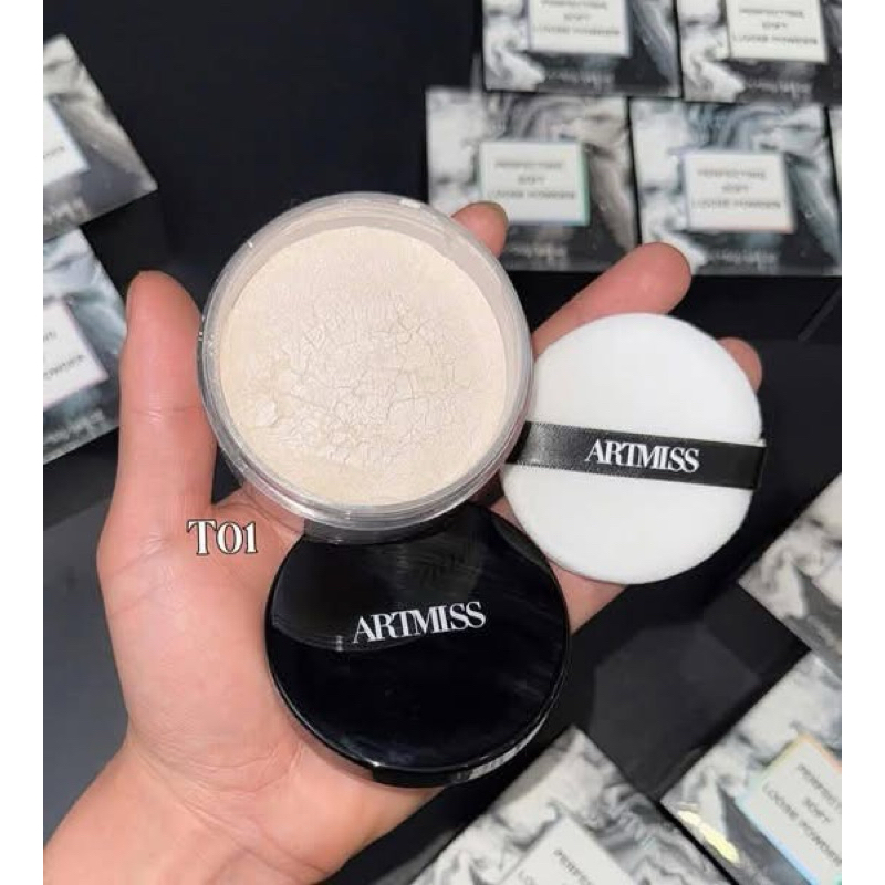 Phấn phủ bột ARTMISS transparent matte powder trang điểm kiểm soát dầu 24h 30g makeup chuyên nghiệp