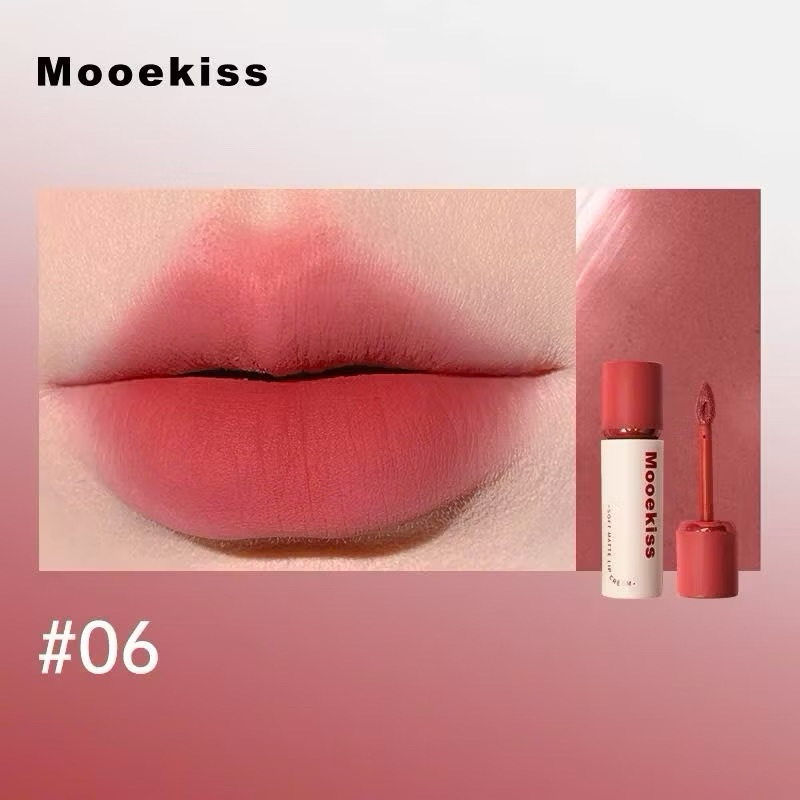 (Nắp đen) Son Kem Nhung Lỳ Mooekiss Velvet Lip Mud mịn môi 3g