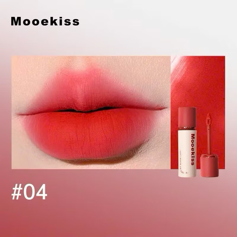 (Nắp đen) Son Kem Nhung Lỳ Mooekiss Velvet Lip Mud mịn môi 3g