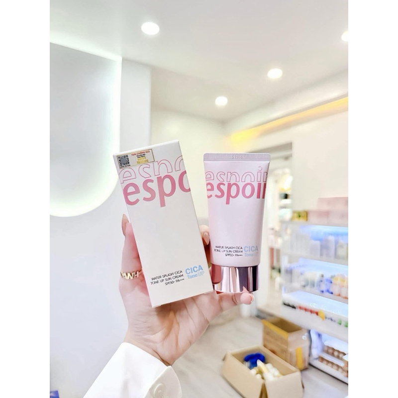 Kem Chống Nắng Nâng Tone Espoir Water Splash Cica Tone Up Sun Cream SPF50+ PA++++