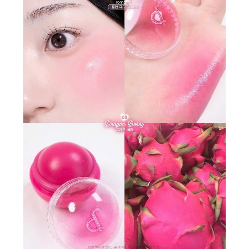 (NEW) Má Hồng Kem Trứng dạng lăn ROMAND Juicy Roll Cheek (8.4g) Dạng Lăn