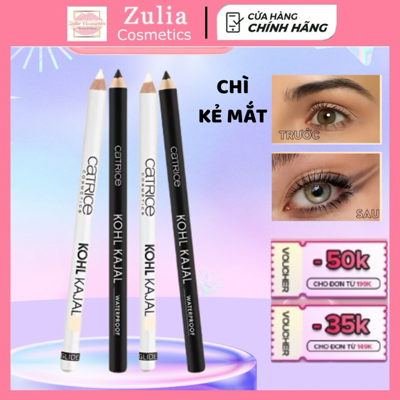 Chì kẻ mắt Catrice Kohl Kajal trắng đen chuyên kẻ viền mắt makeup chính hãng