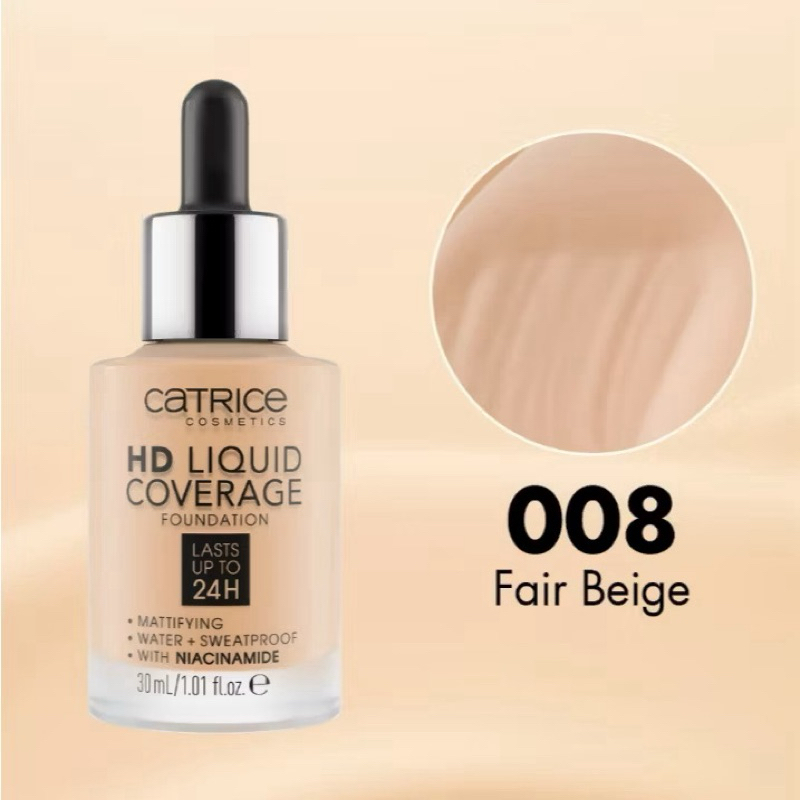 Kem nền Catrice 24h hàng chuẩn ( che khuyết điểm cực tốt )