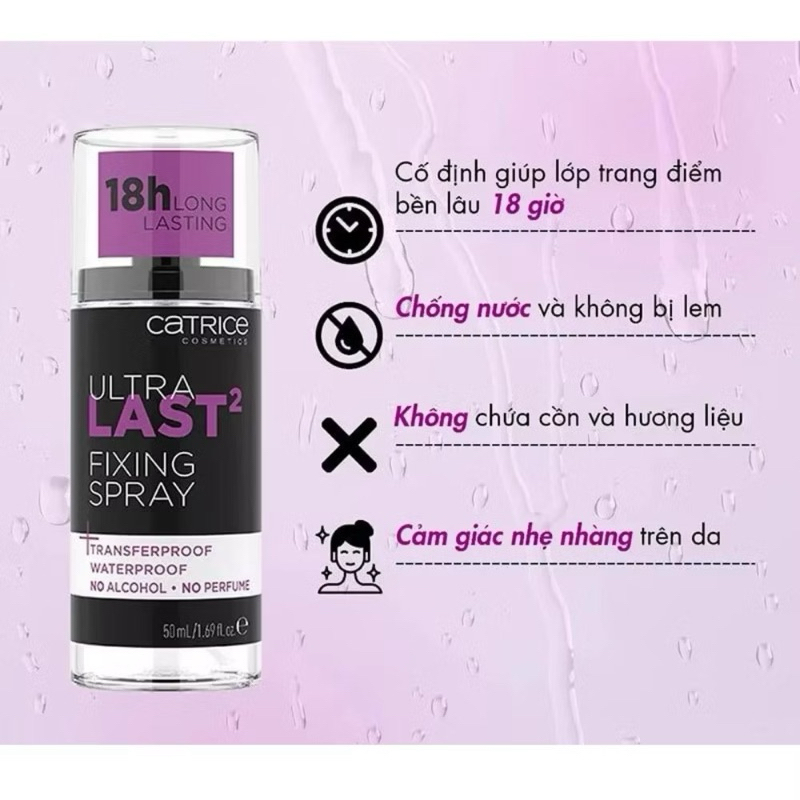 [CATRICE] Xịt Khóa Nền Kiềm Dầu, Giữ Ẩm, Căng Bóng, Lâu Trôi Catrice Fixing Spray 50ml