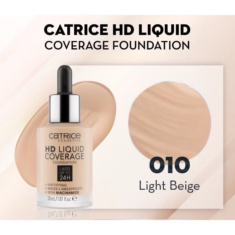 Kem nền Catrice 24h hàng chuẩn ( che khuyết điểm cực tốt )