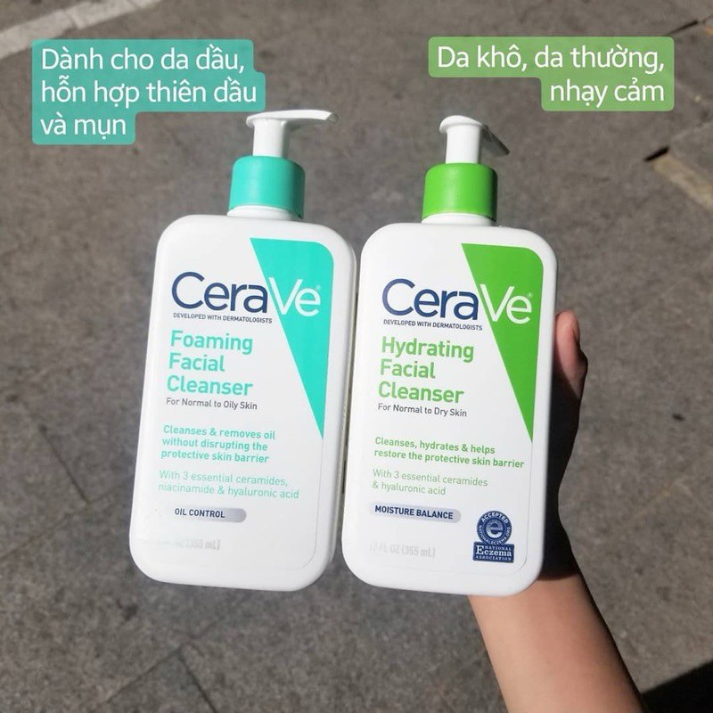 [HÀNG CÔNG TY] Sữa Rửa Mặt CERAVE Sạch Sâu, Dưỡng Ẩm, Tẩy Da Chết Dịu Nhẹ Cerave Developed Foaming Cleanser