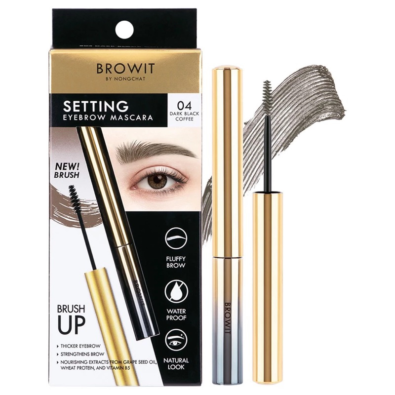 Mascara mày Nongchat Browit Setting Eyebrow chuốt định hình lông mày đầu nhỏ không lem không trôi