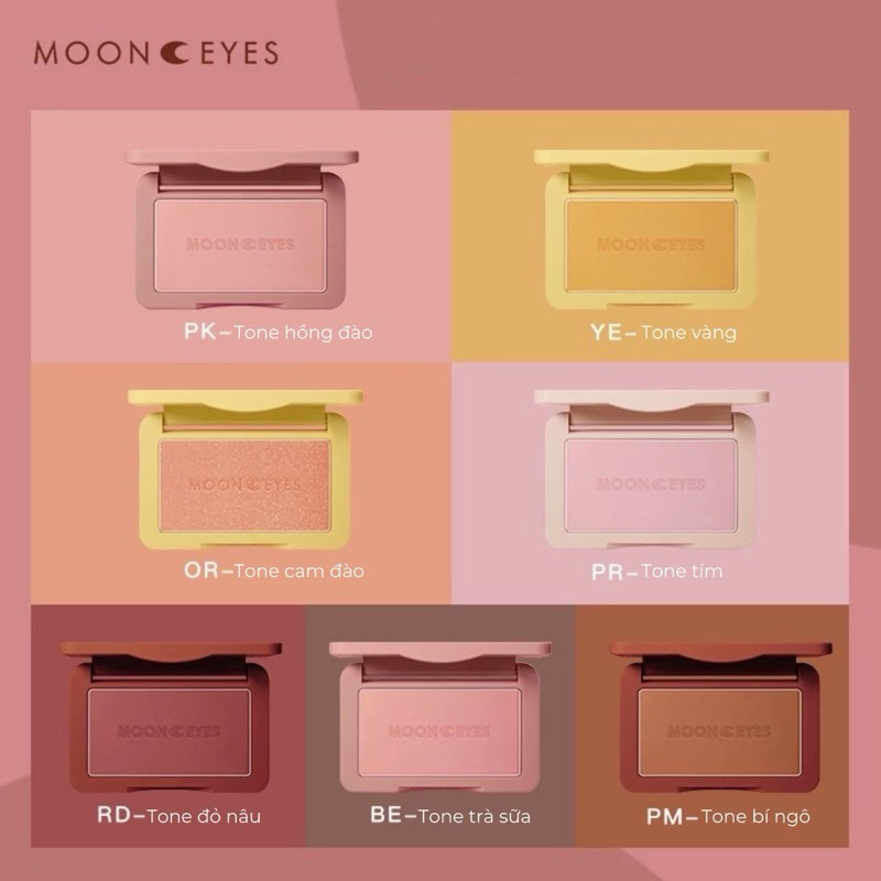 [MOON EYES] Phấn Má Lỳ Mịn Moon Eyes Color 35 màu 6.5gr