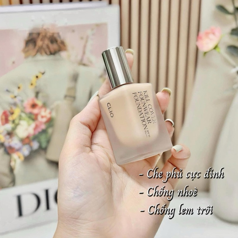 [Clio] KEM NỀN CHO DA DẦU CLIO KILL COVER FOUNWEAR FOUNDATION 13 Gam