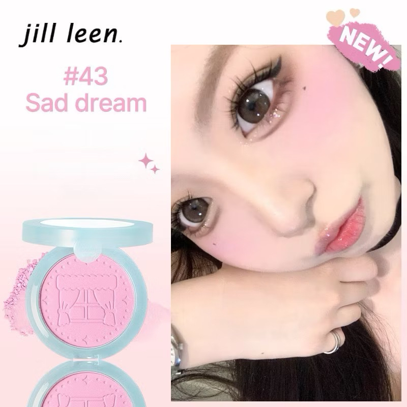 Phấn Má Hồng JILL LEEN Đơn Sắc Ánh Nhũ Mềm Mịn Tạo Khối Làm Sáng Da Màu Sắc