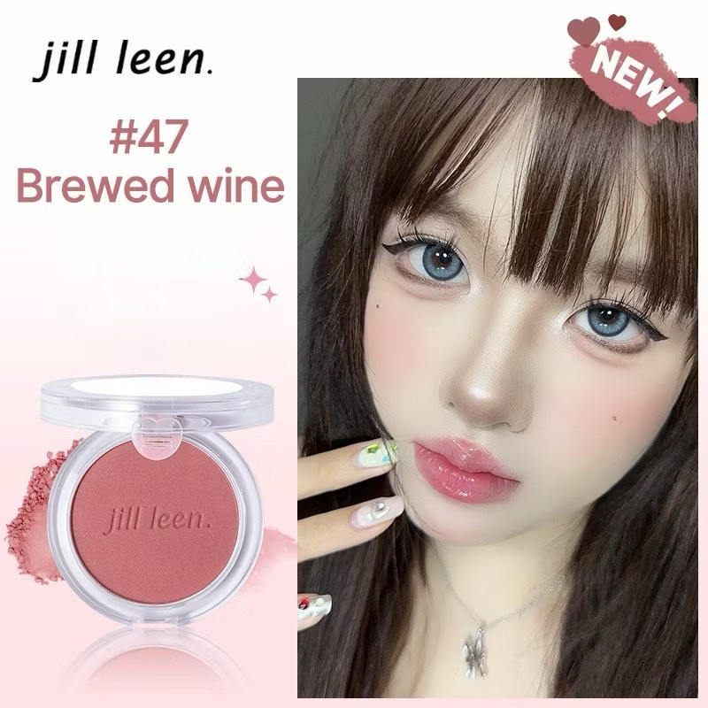 Phấn Má Hồng JILL LEEN Đơn Sắc Ánh Nhũ Mềm Mịn Tạo Khối Làm Sáng Da Màu Sắc